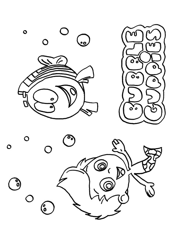 Plansa de colorat cu Bubble Guppies 49 49